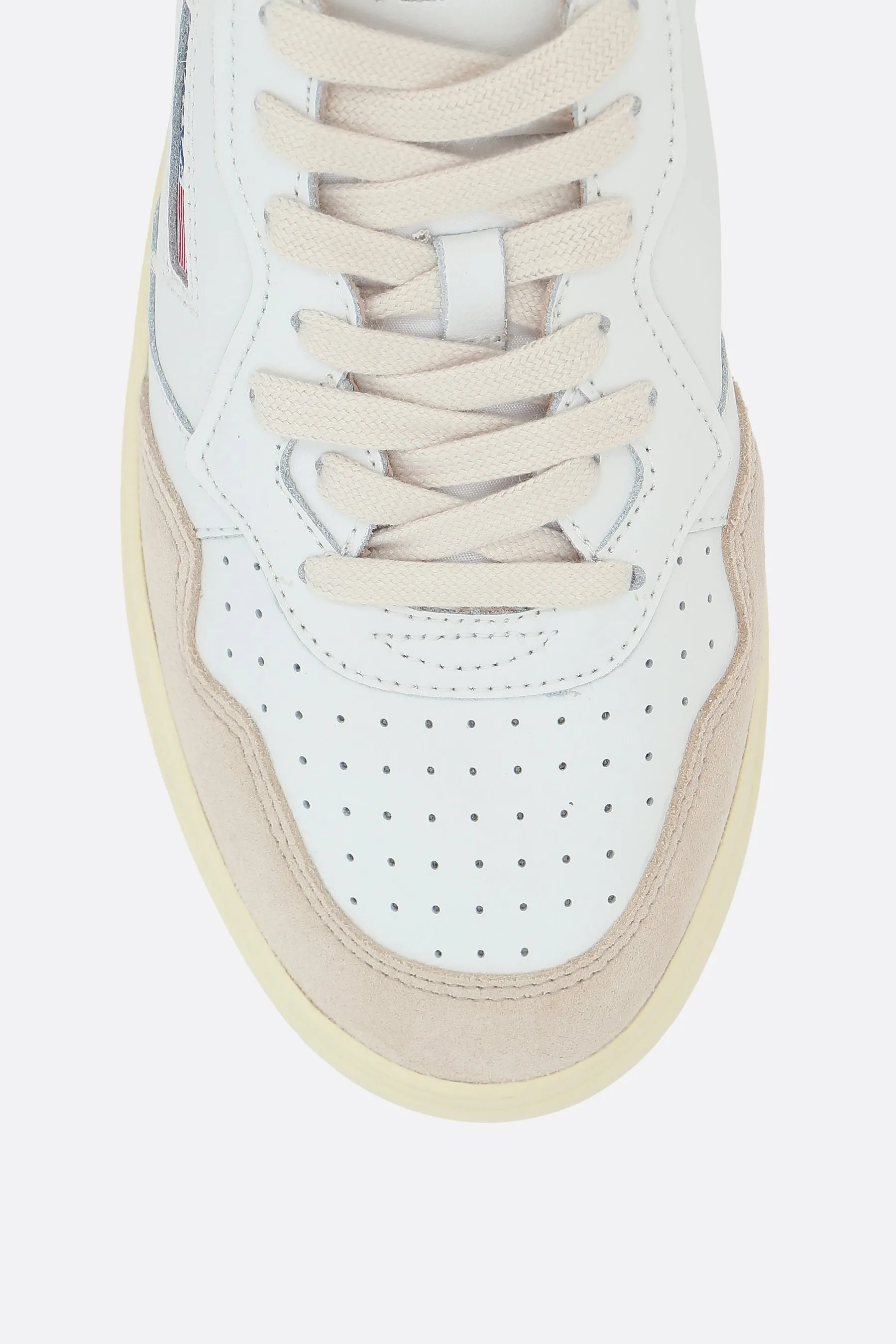 Autry Medalist smooth leather and suede sneakers