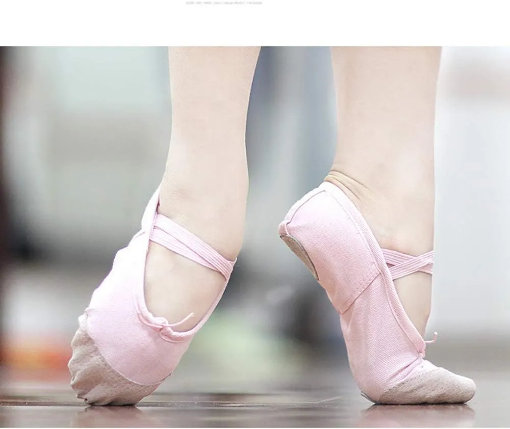 Ballet Women Canvas Dance Shoes Gymnastics Yoga Shoes Children Adult Soft Canvas Flats
