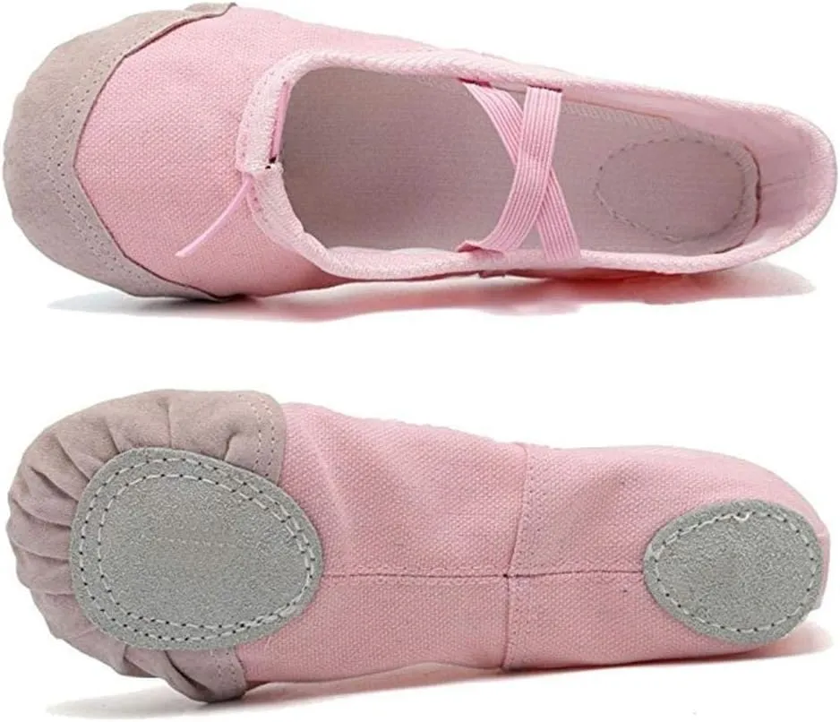 Ballet Women Canvas Dance Shoes Gymnastics Yoga Shoes Children Adult Soft Canvas Flats