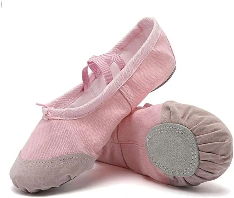 Ballet Women Canvas Dance Shoes Gymnastics Yoga Shoes Children Adult Soft Canvas Flats