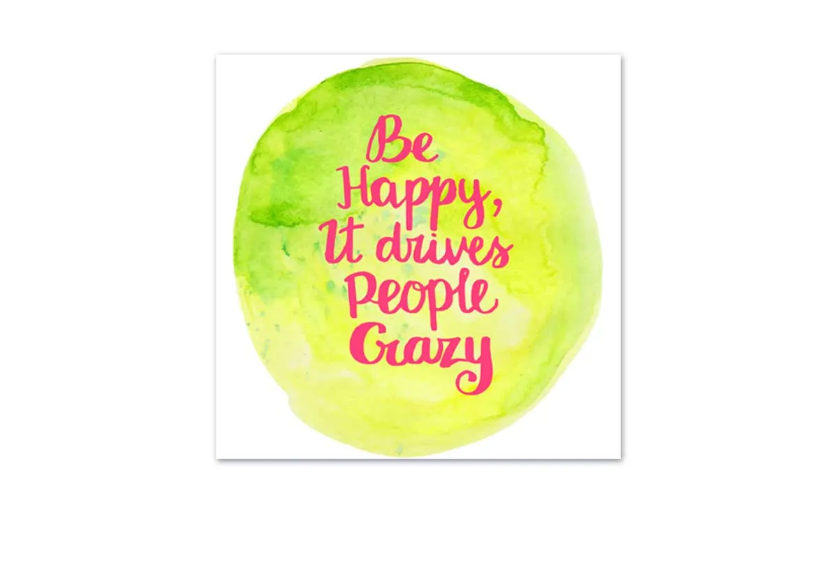 Be Happy Quote | Canvas Wall Art Print