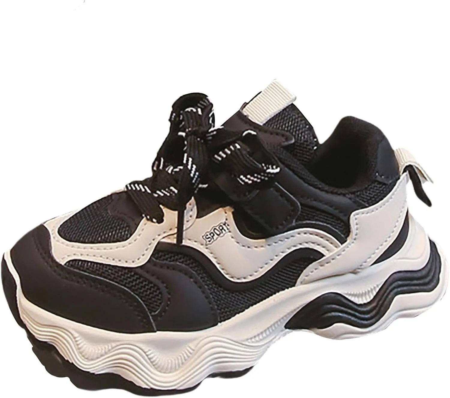 Boys Girls Tennis Casual Walking Shoes Kids Running Non-Slip Mesh Sneakers Toddler Lace-Up Soft Sole Anti Slip Shoes