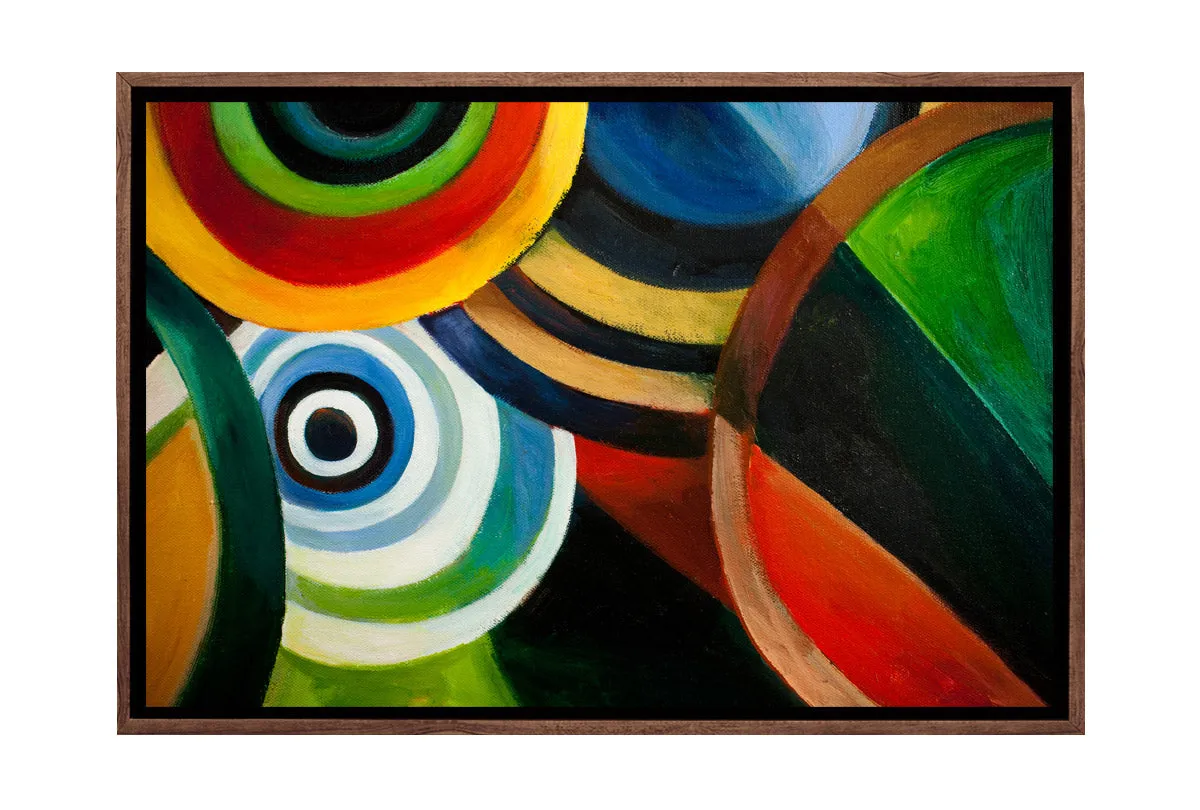 Bright Circles Abstract | Canvas Wall Art Print