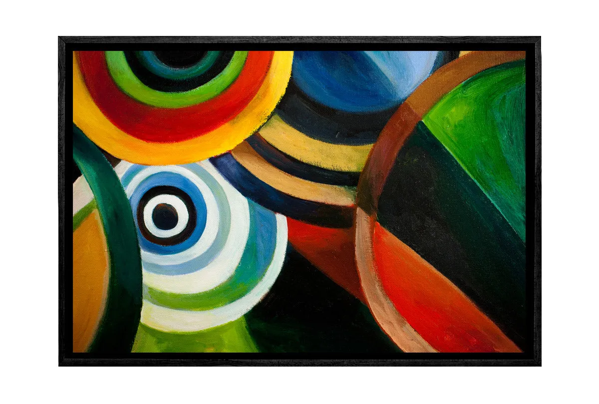 Bright Circles Abstract | Canvas Wall Art Print