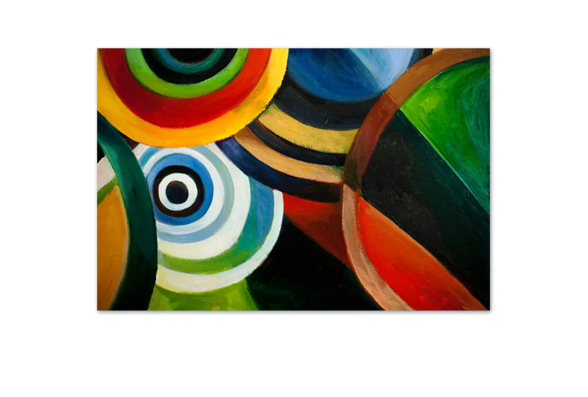 Bright Circles Abstract | Canvas Wall Art Print