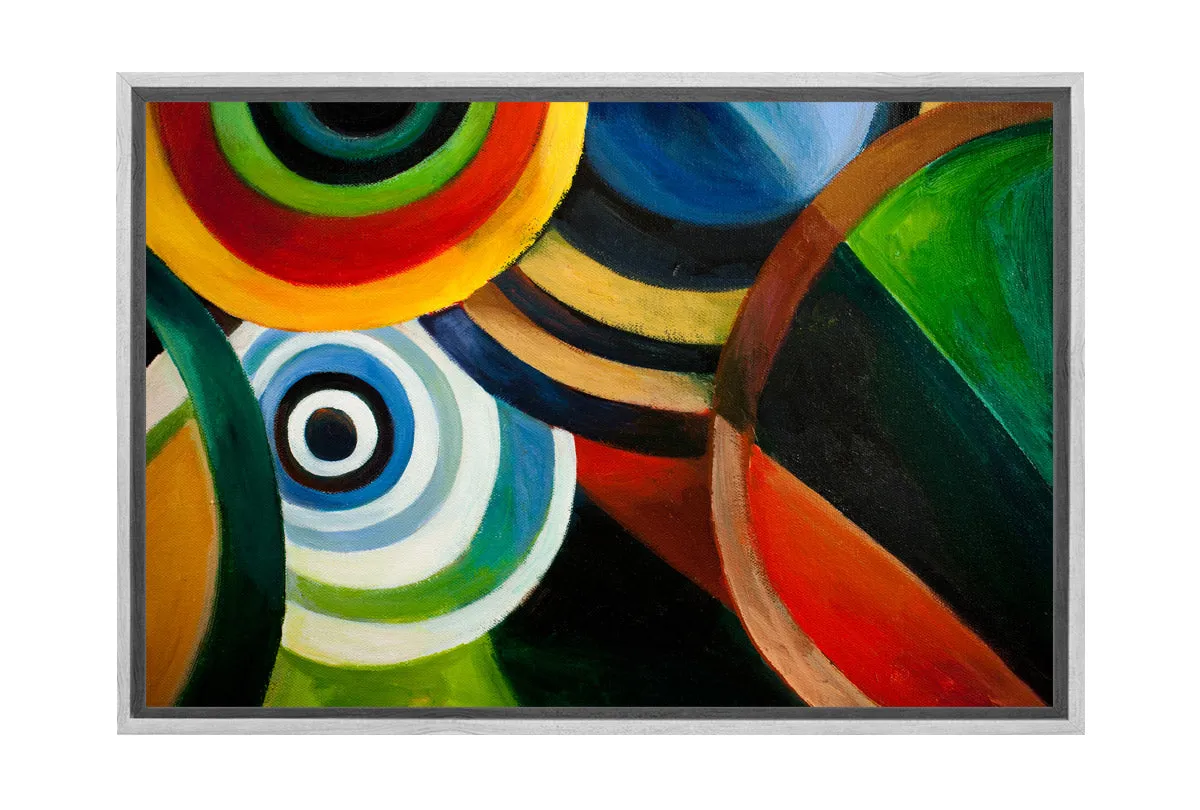 Bright Circles Abstract | Canvas Wall Art Print