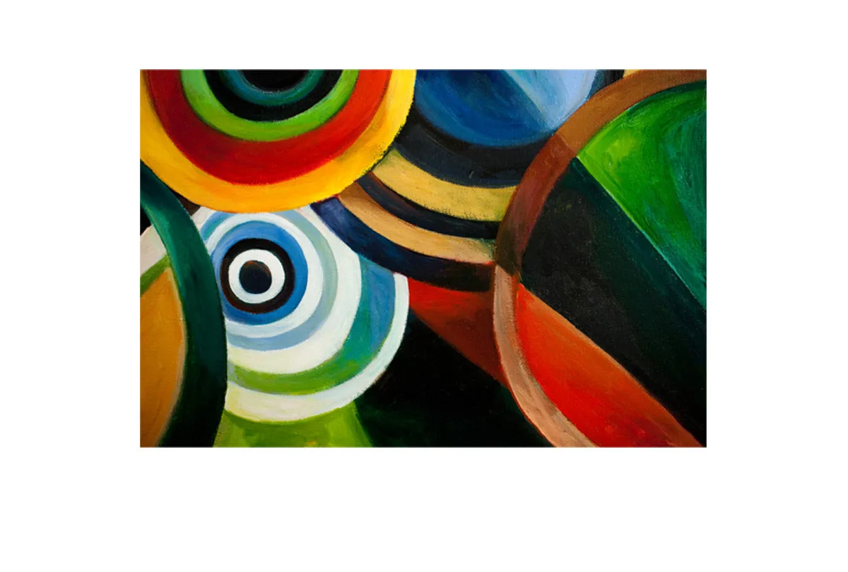 Bright Circles Abstract | Canvas Wall Art Print