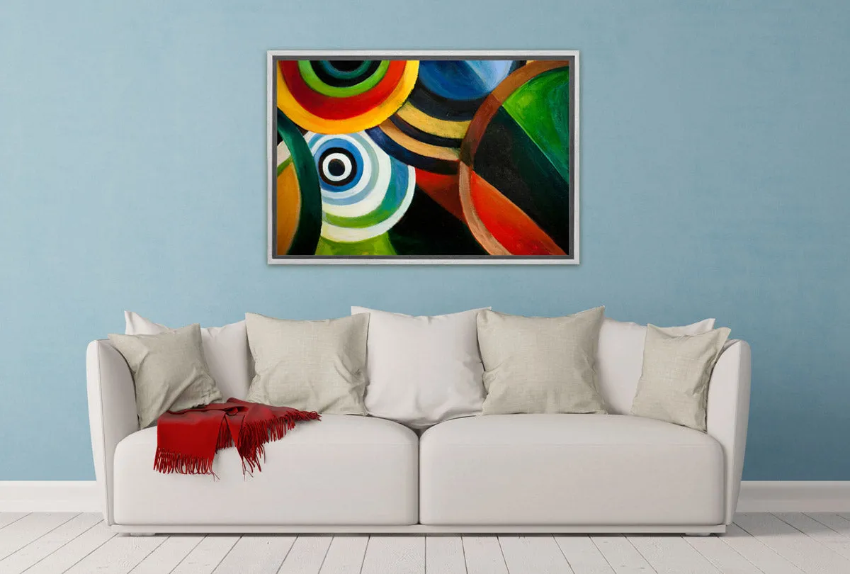 Bright Circles Abstract | Canvas Wall Art Print