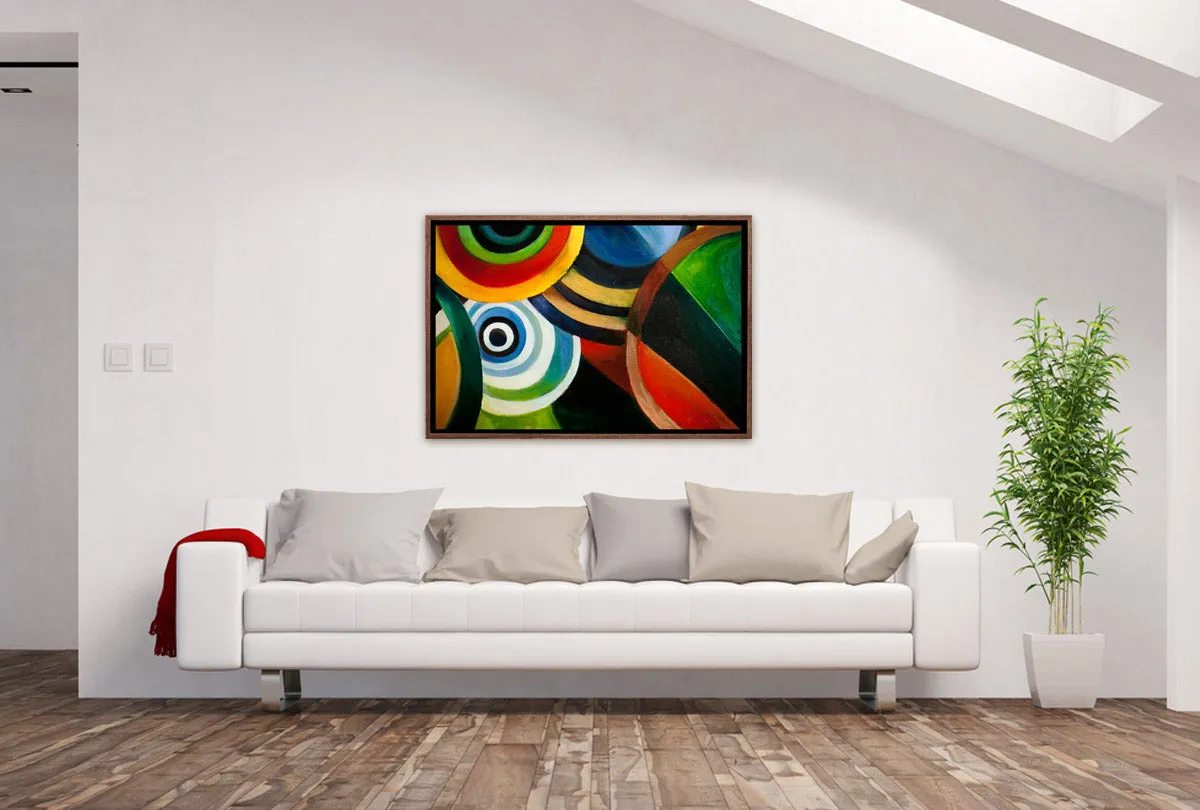 Bright Circles Abstract | Canvas Wall Art Print