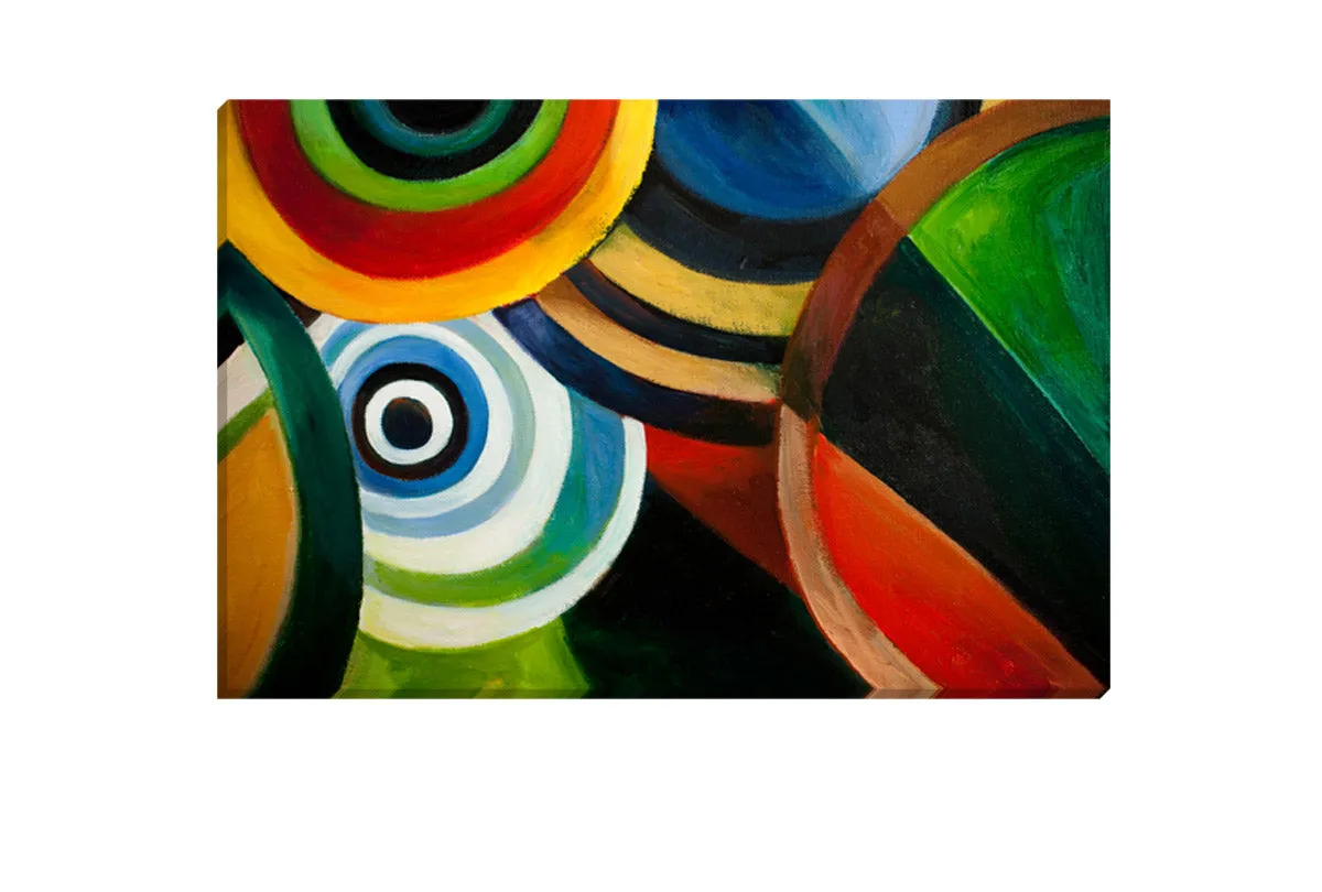 Bright Circles Abstract | Canvas Wall Art Print