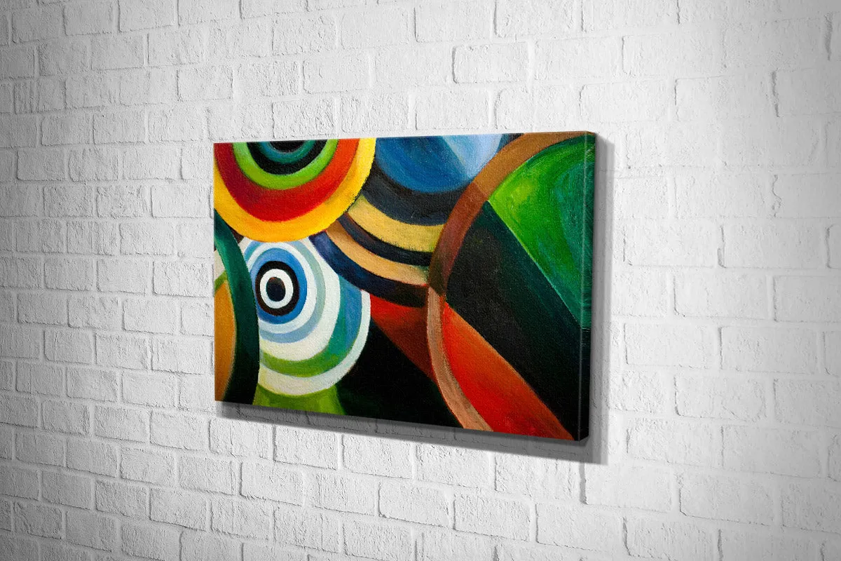 Bright Circles Abstract | Canvas Wall Art Print