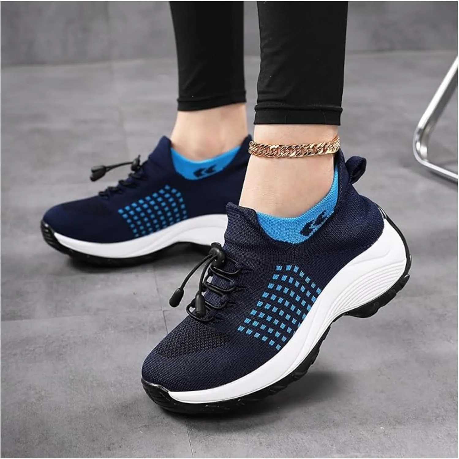 Comfort Wear Orthowear Shoes for Women,Orthopedic Walking Sock Sneakers Breathable Comfortable Plantar Fasciitis Mesh Non Slip-On Air Cushion Running Sneakers Comfort Athletic Shoe