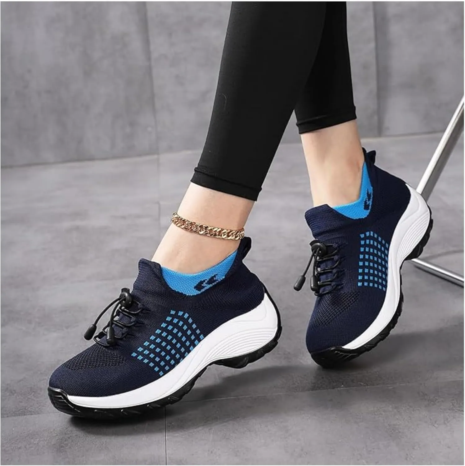 Comfort Wear Orthowear Shoes for Women,Orthopedic Walking Sock Sneakers Breathable Comfortable Plantar Fasciitis Mesh Non Slip-On Air Cushion Running Sneakers Comfort Athletic Shoe
