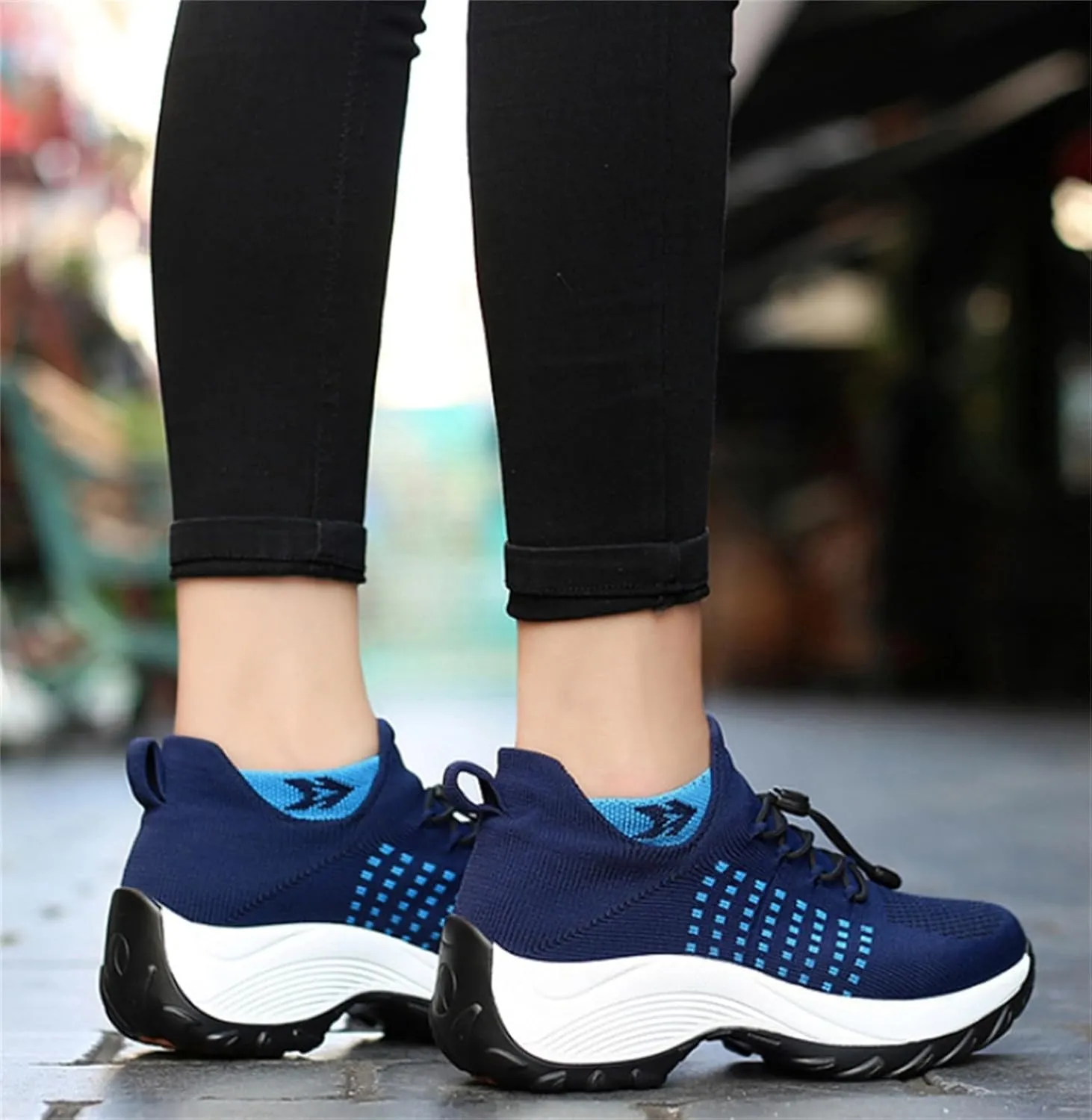 Comfort Wear Orthowear Shoes for Women,Orthopedic Walking Sock Sneakers Breathable Comfortable Plantar Fasciitis Mesh Non Slip-On Air Cushion Running Sneakers Comfort Athletic Shoe