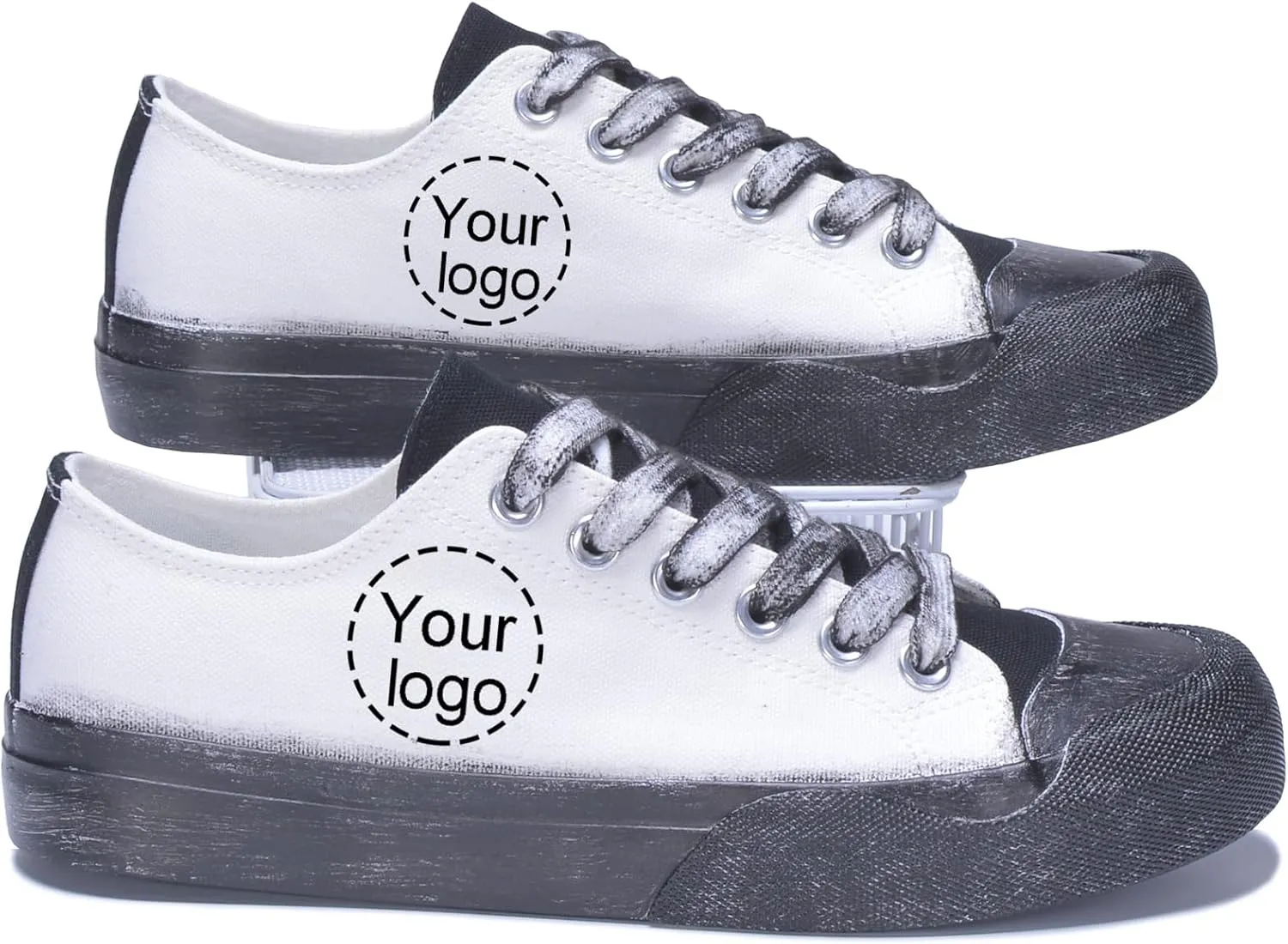 Custom Canvas Shoes Men Fashion Sneakers Personalized Design Patterns Printing Shoes with Photo Name Unisex White Sneakers Customized Cosplay Low Top Shoes
