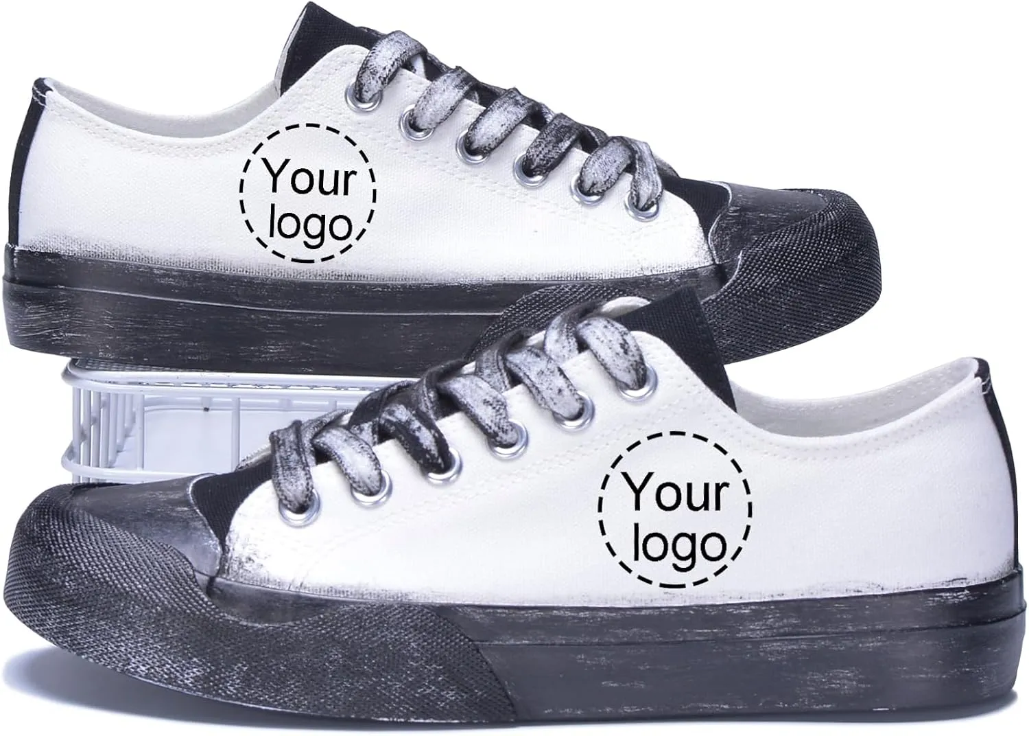 Custom Canvas Shoes Men Fashion Sneakers Personalized Design Patterns Printing Shoes with Photo Name Unisex White Sneakers Customized Cosplay Low Top Shoes