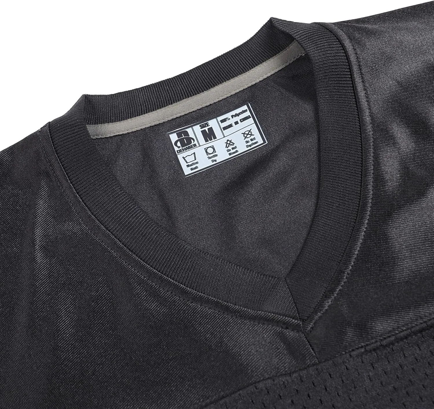 DEHANER Retro Classic Football Jerseys for Men Unisex Workout Dry-Fit Shirts Sports Uniforms Casual Tops