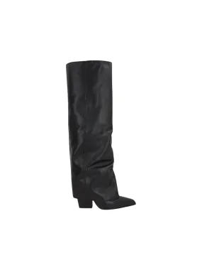Jane Smooth Leather Fold-Over Boots