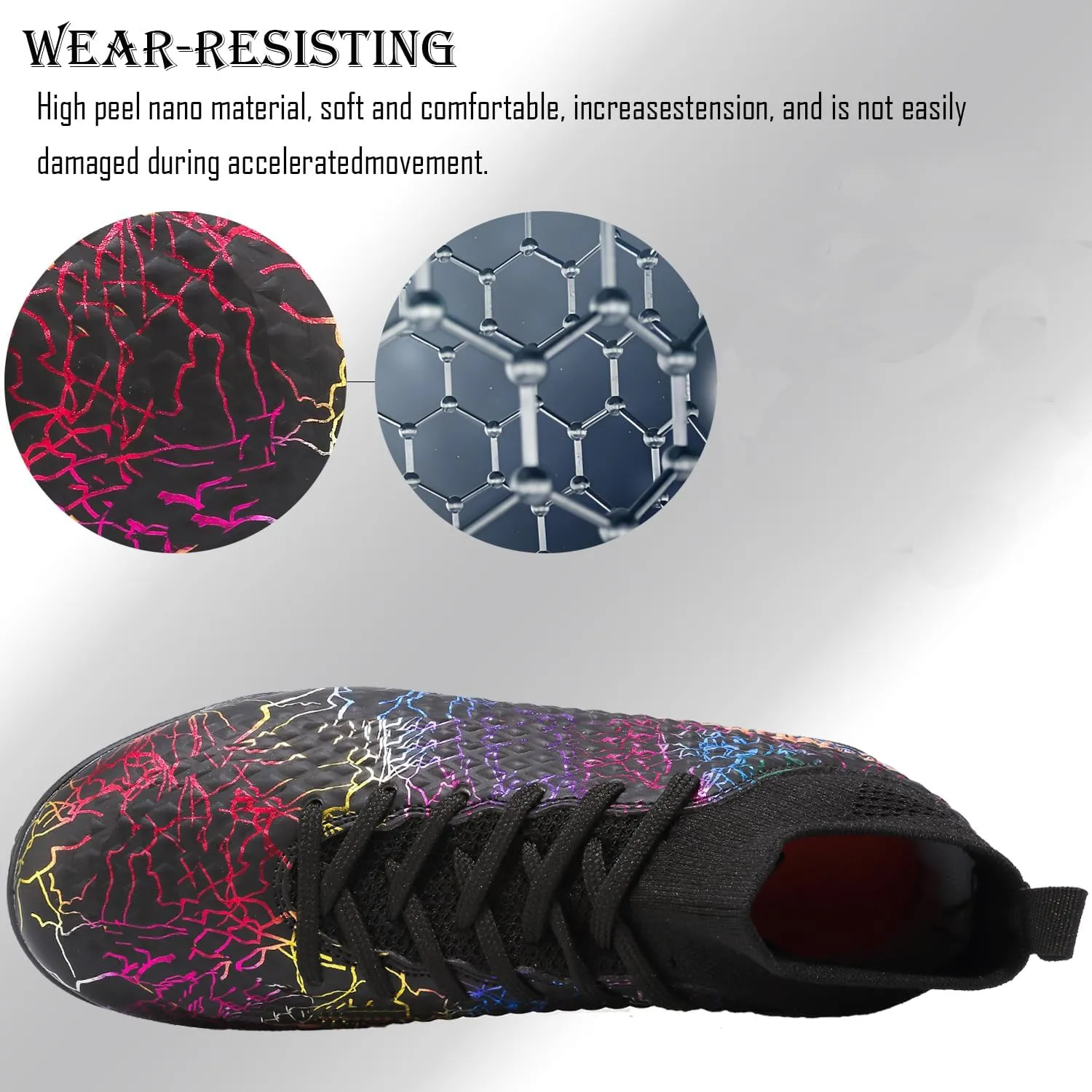 Kids Soccer Boys Girls Turf Soccer Shoes Indoor Outdoor Soccer Youth Trainning Shoes Breathable Casual Athletic Football Shoes