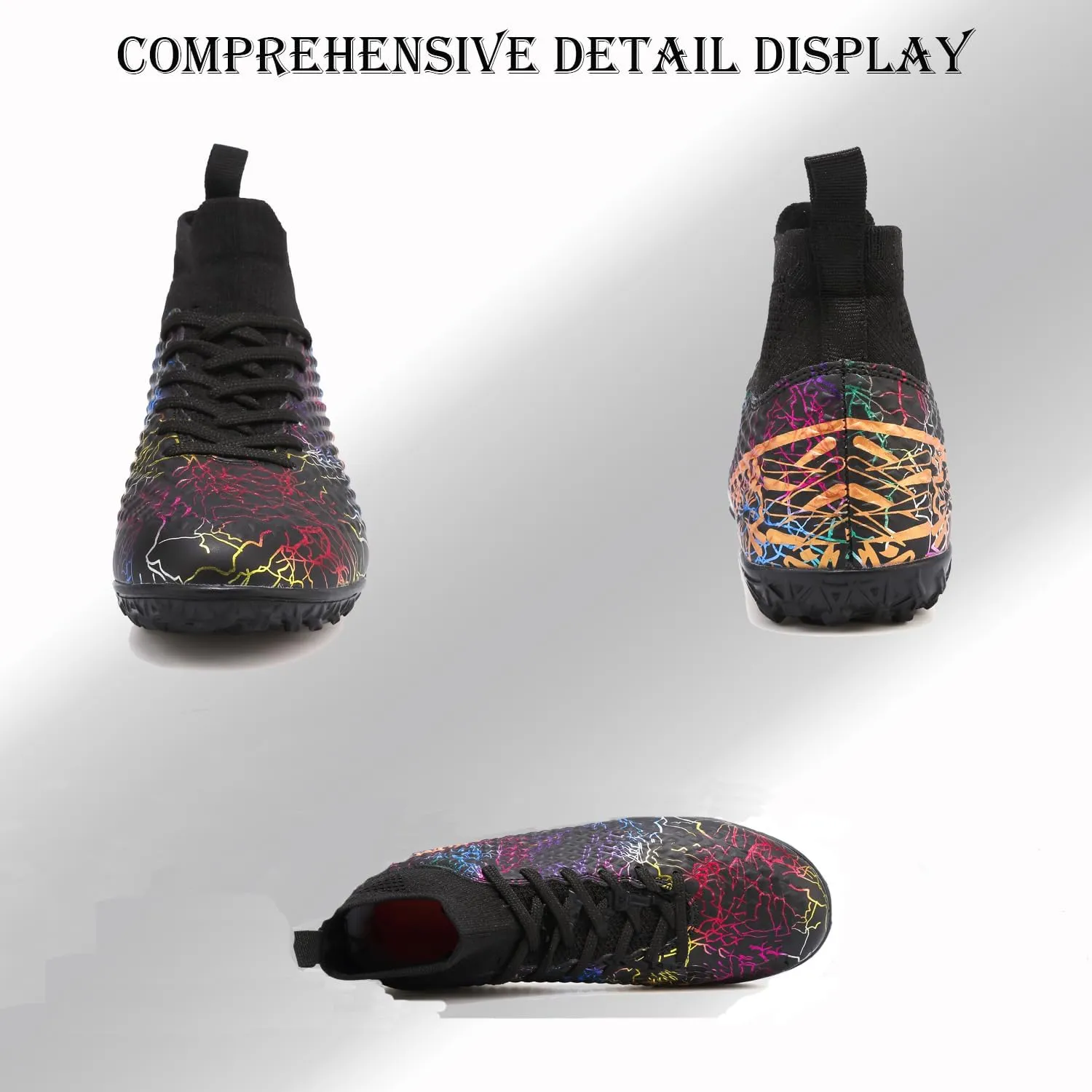 Kids Soccer Boys Girls Turf Soccer Shoes Indoor Outdoor Soccer Youth Trainning Shoes Breathable Casual Athletic Football Shoes