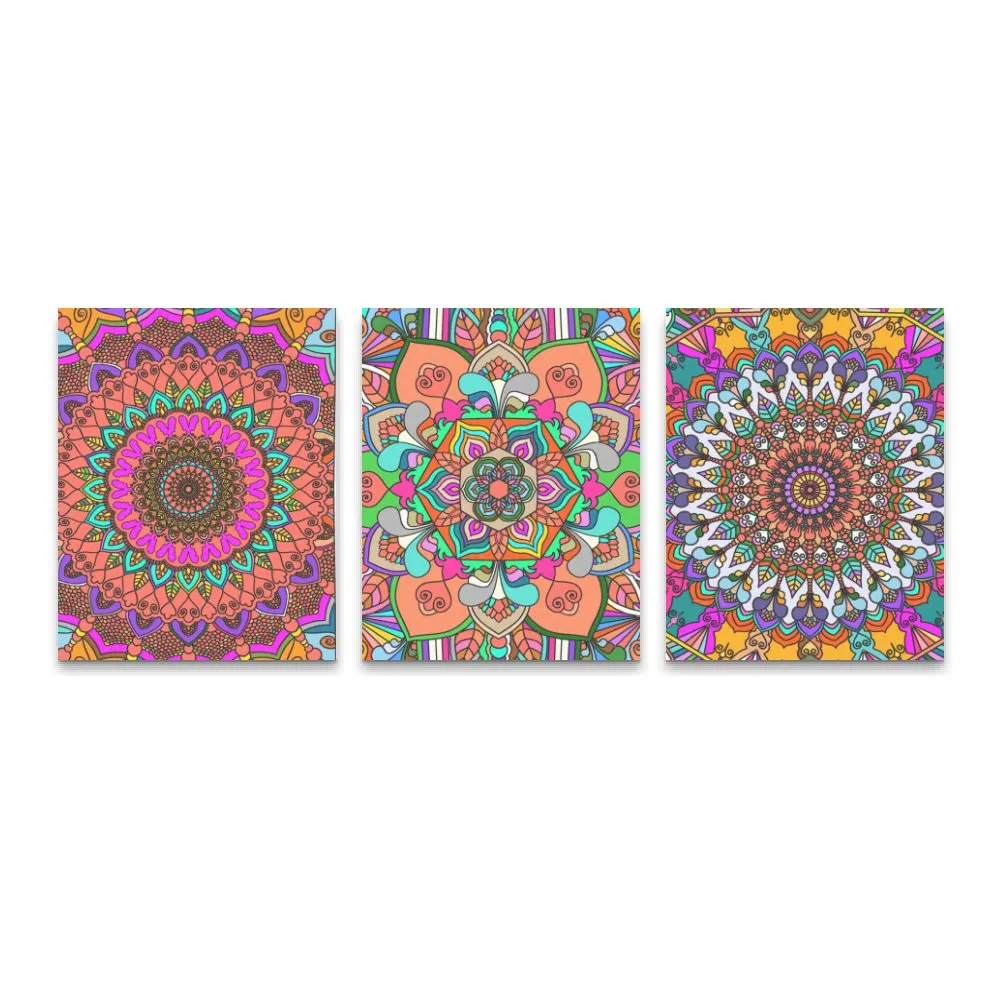 Mandala Art Design Canvas Prints - Set of 3