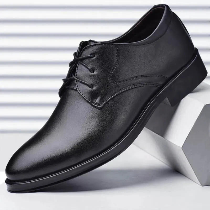 Men's Classic Vegan Leather Formal Shoes with Laces | Eco-Friendly Materials for Formal Occasions