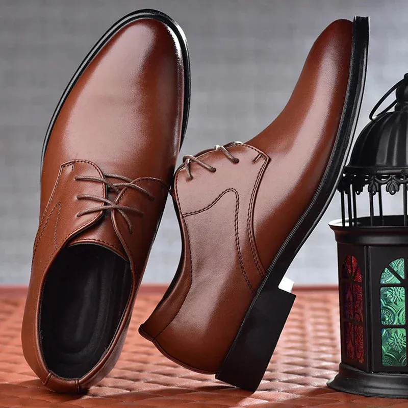 Men's Classic Vegan Leather Formal Shoes with Laces | Eco-Friendly Materials for Formal Occasions