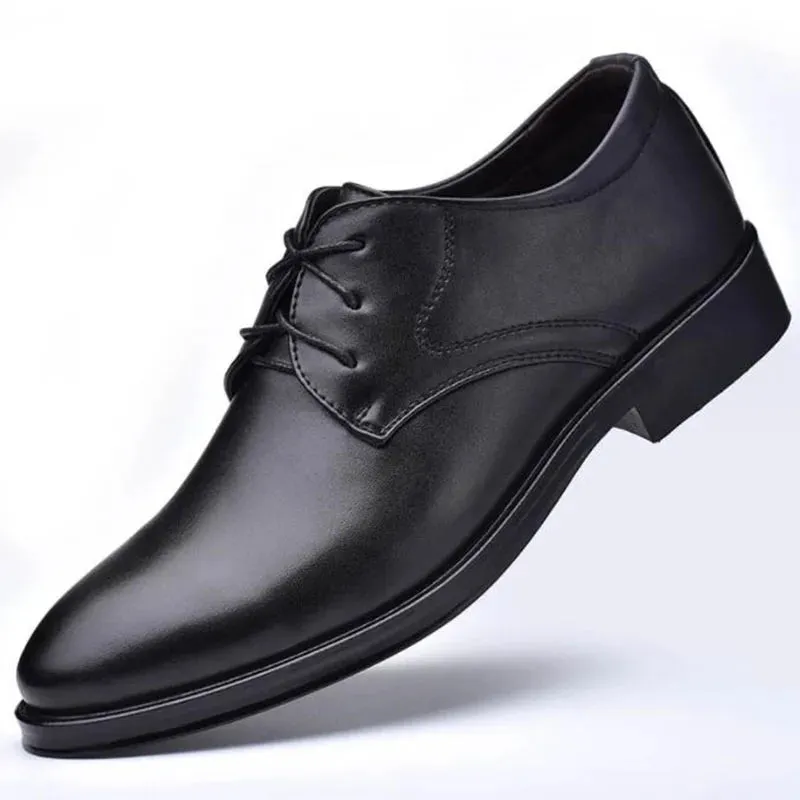 Men's Classic Vegan Leather Formal Shoes with Laces | Eco-Friendly Materials for Formal Occasions