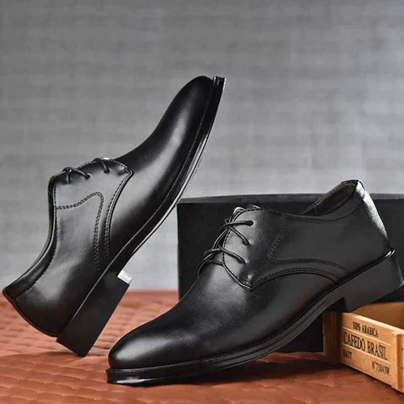 Men's Classic Vegan Leather Formal Shoes with Laces | Eco-Friendly Materials for Formal Occasions