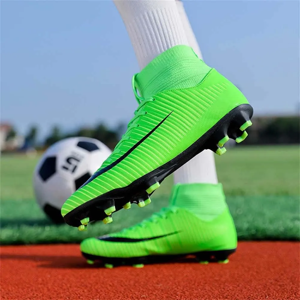 Men's Football Boots Spikes High Top Unisex Outdoor/Indoor Training Sneakers - Lawn Outdoor Youth Football Boots