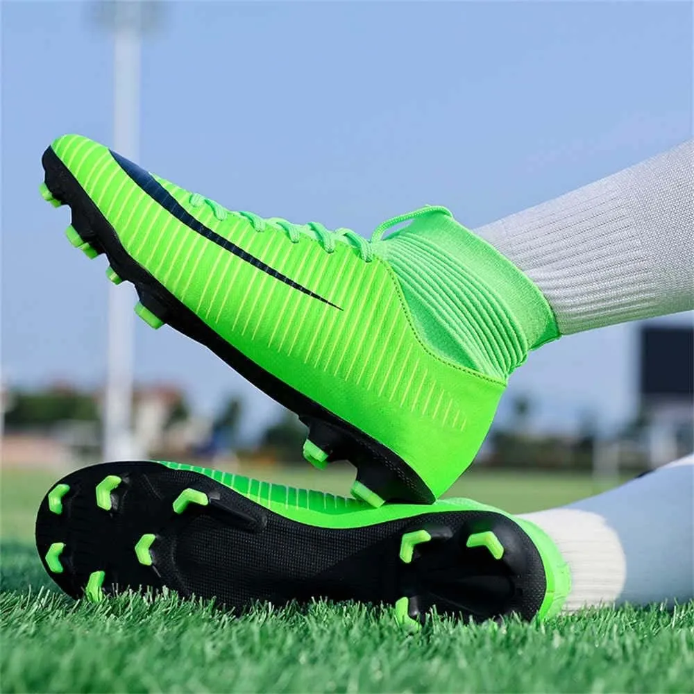 Men's Football Boots Spikes High Top Unisex Outdoor/Indoor Training Sneakers - Lawn Outdoor Youth Football Boots