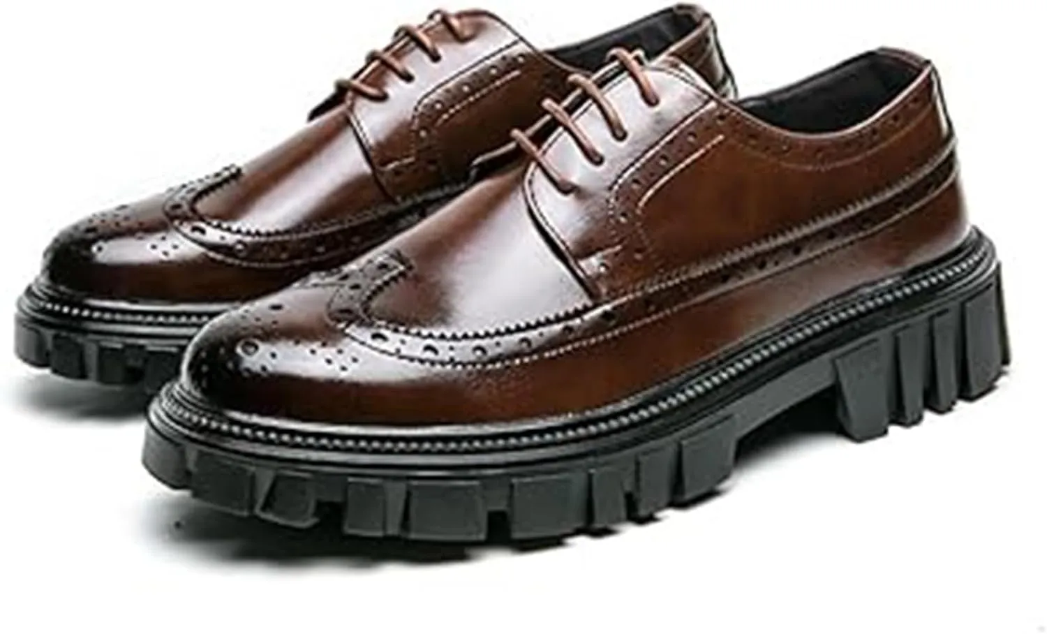 Men's Leather Oxford Shoes Comfortable Business Formal Anti-Slip Work Derby Shoes