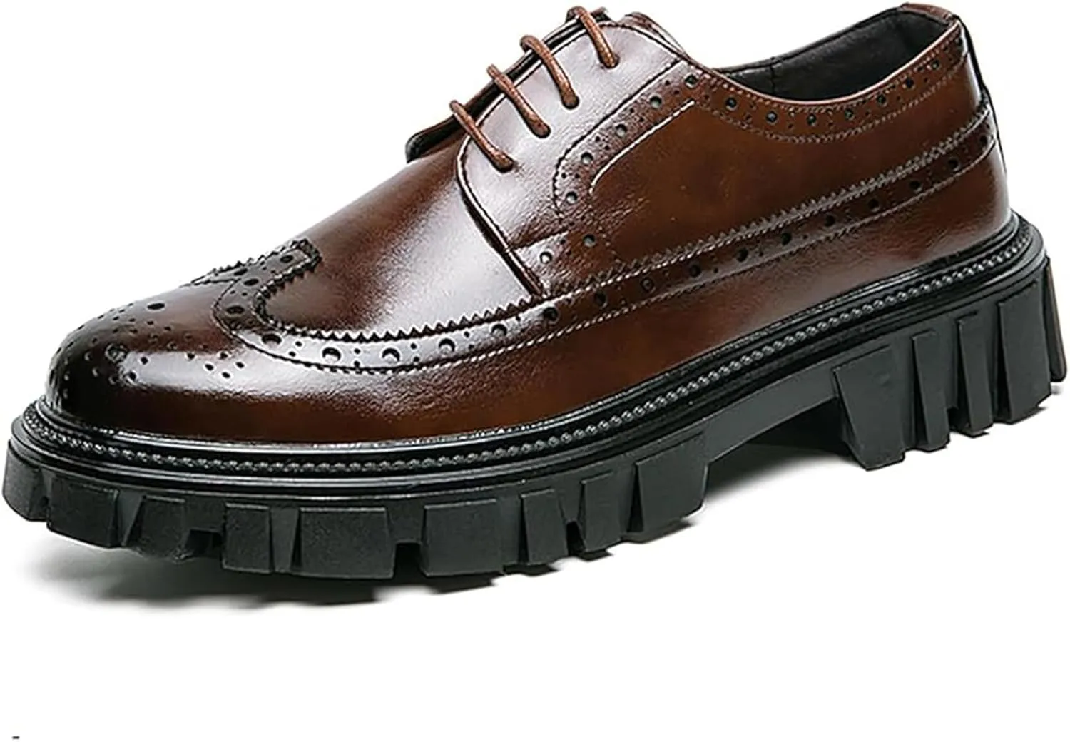 Men's Leather Oxford Shoes Comfortable Business Formal Anti-Slip Work Derby Shoes