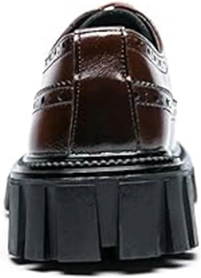 Men's Leather Oxford Shoes Comfortable Business Formal Anti-Slip Work Derby Shoes