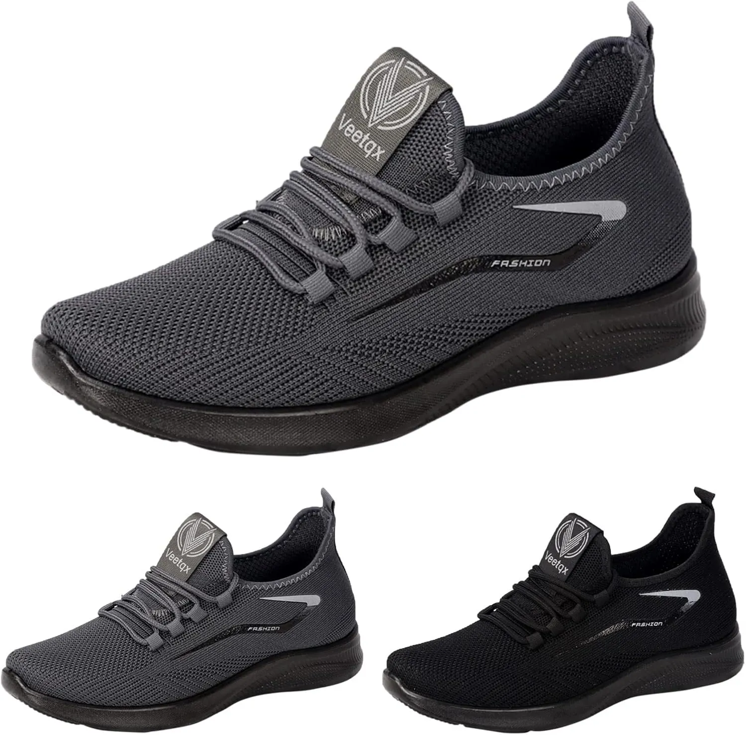 Mens Loafers & Slip-Ons Fashion Spring and Summer Men Sports Shoes Flat Bottom Light Slip On Elastic Fly Woven