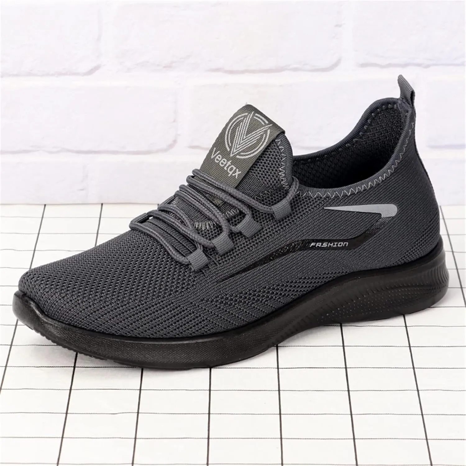 Mens Loafers & Slip-Ons Fashion Spring and Summer Men Sports Shoes Flat Bottom Light Slip On Elastic Fly Woven
