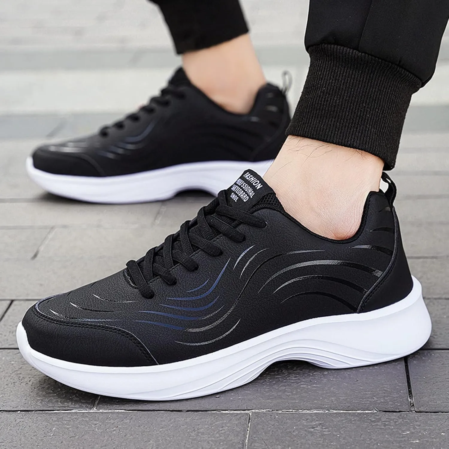 Mens Loafers & Slip-Ons Mens Shoes Casual Leather Laace Up Solid Casual Fashion Simple Shoes Student Running