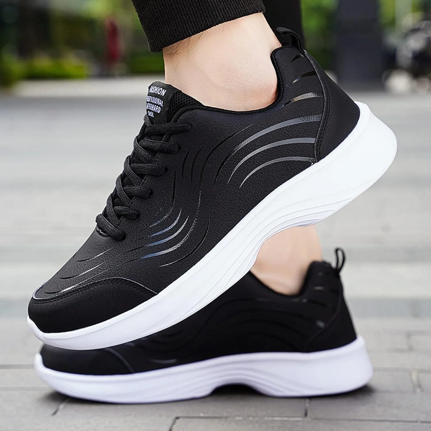 Mens Loafers & Slip-Ons Mens Shoes Casual Leather Laace Up Solid Casual Fashion Simple Shoes Student Running