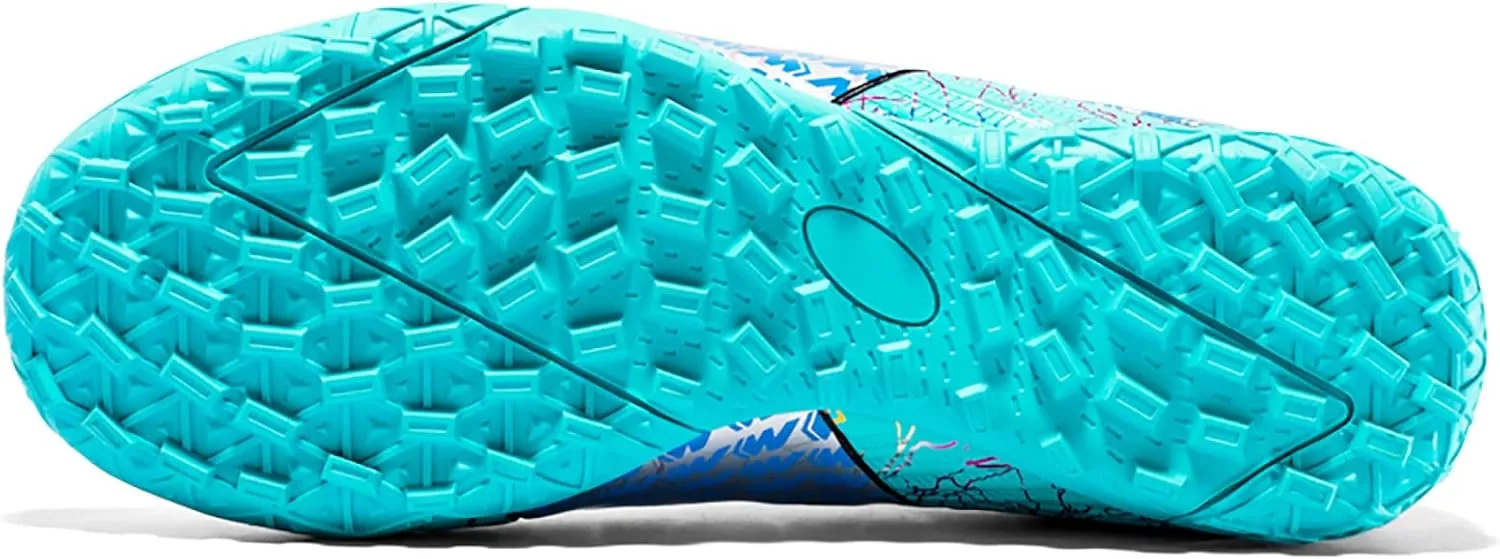 Mnplciea Soccer Cleats Mens Professional High-top Soccer Shoes Breathable Football Boots Boys Anti-Slip Outdoor Indoor Turf Training Athletic Sneaker