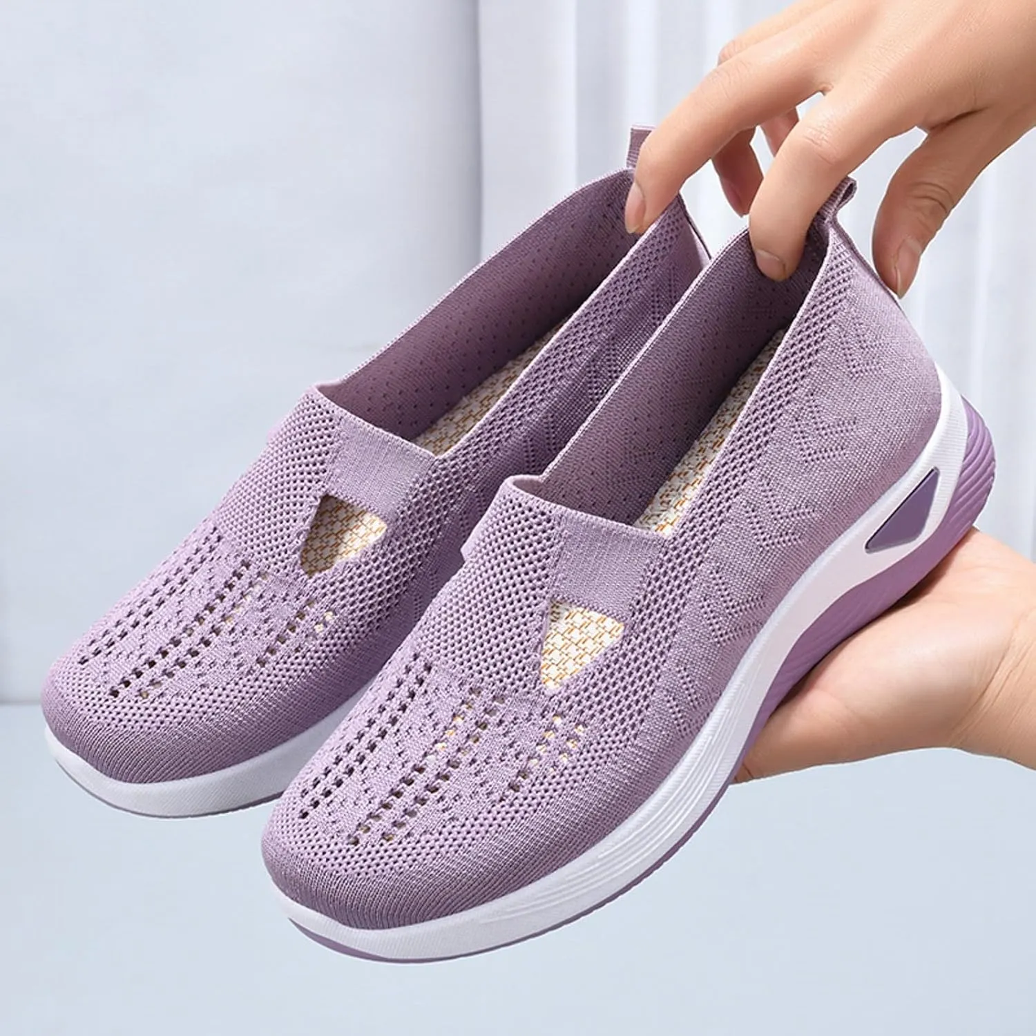 Orthopedic Casual Loafers for Women Slip On Walking Shoes with Arch Support Comfortable Sneakers Plantar Fasciitis Relief Foot Pain Diabetic Feet