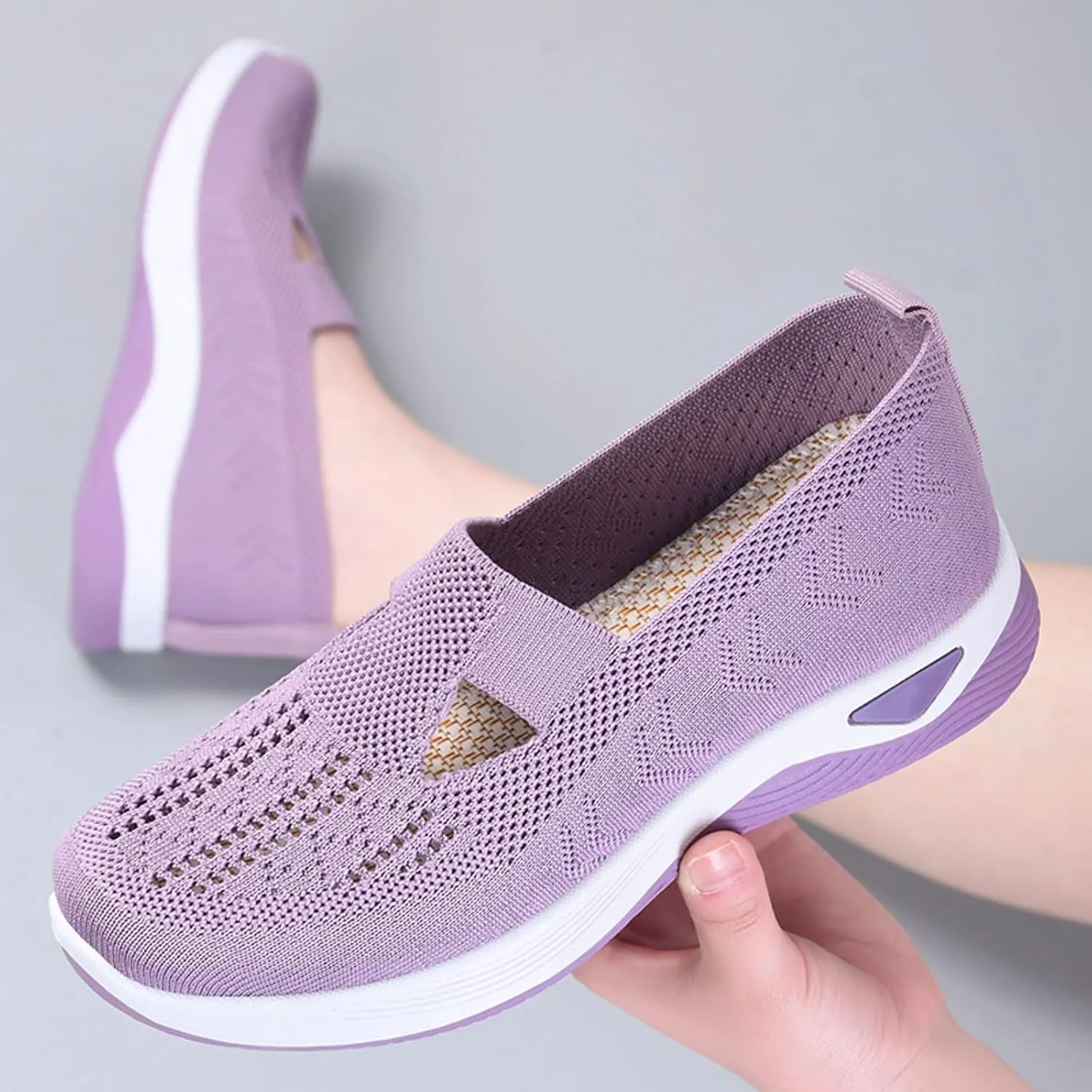 Orthopedic Casual Loafers for Women Slip On Walking Shoes with Arch Support Comfortable Sneakers Plantar Fasciitis Relief Foot Pain Diabetic Feet
