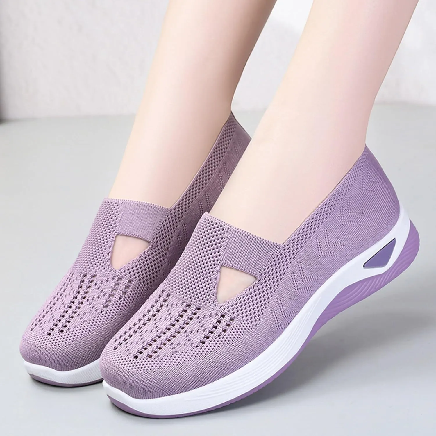 Orthopedic Casual Loafers for Women Slip On Walking Shoes with Arch Support Comfortable Sneakers Plantar Fasciitis Relief Foot Pain Diabetic Feet