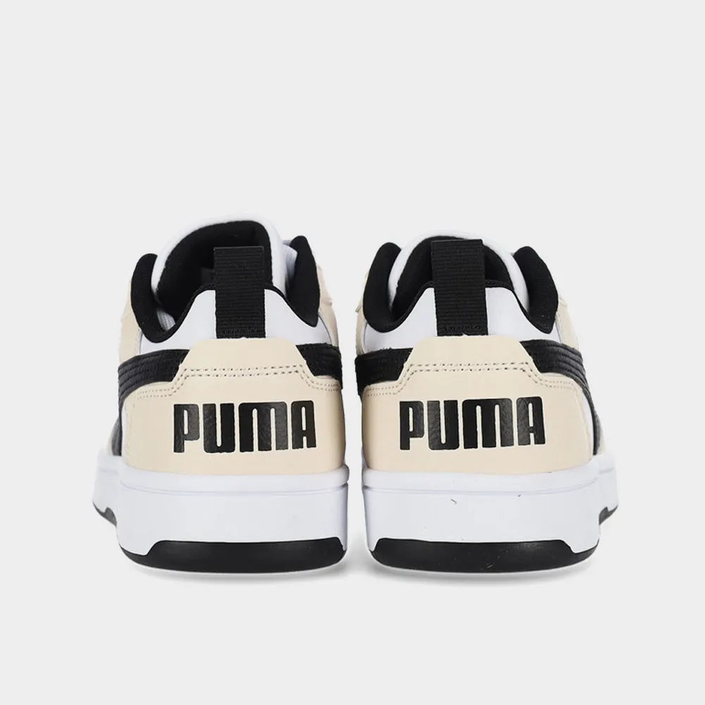 Puma Mens Rebound V6 Low Sneaker White/beige/black  _ 181374 _ White