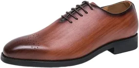 Retro Leather Derby Shoes for Men Formal Business Dress Shoes