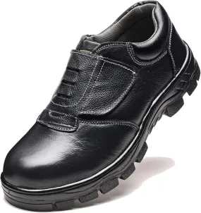 Safety Shoes for Men Women Steel Toe Cap Trainers Lightweight Puncture Proof Work Shoes Breathable Safety Sneakers (Color : Black, Size : 5.5 US)