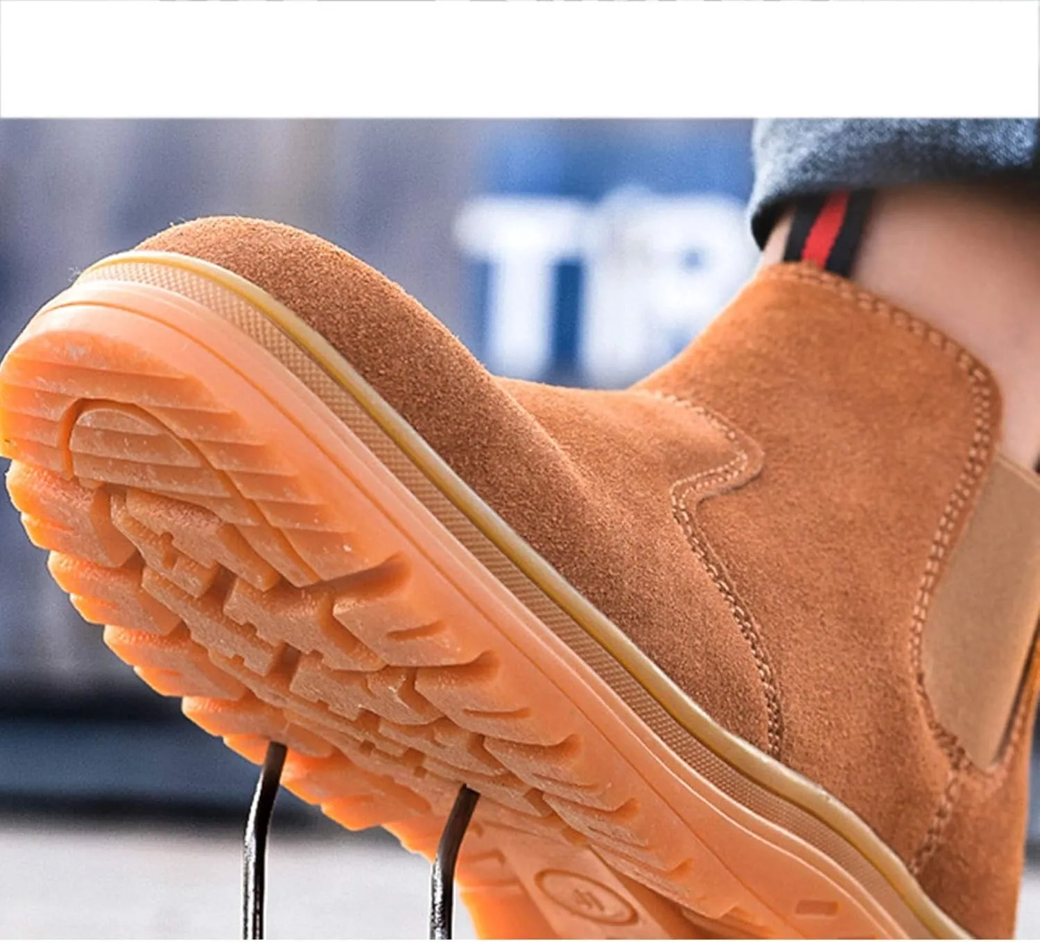 Safety Shoes Men Women Steel Toe Cap Trainers Mens Lightweight Breathable Industrial Safety Work Boots (Color : Yellow, Size : 6 US)