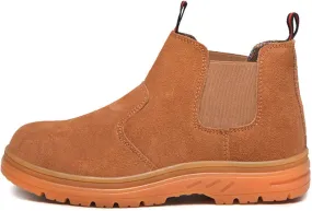 Safety Shoes Men Women Steel Toe Cap Trainers Mens Lightweight Breathable Industrial Safety Work Boots (Color : Yellow, Size : 6 US)
