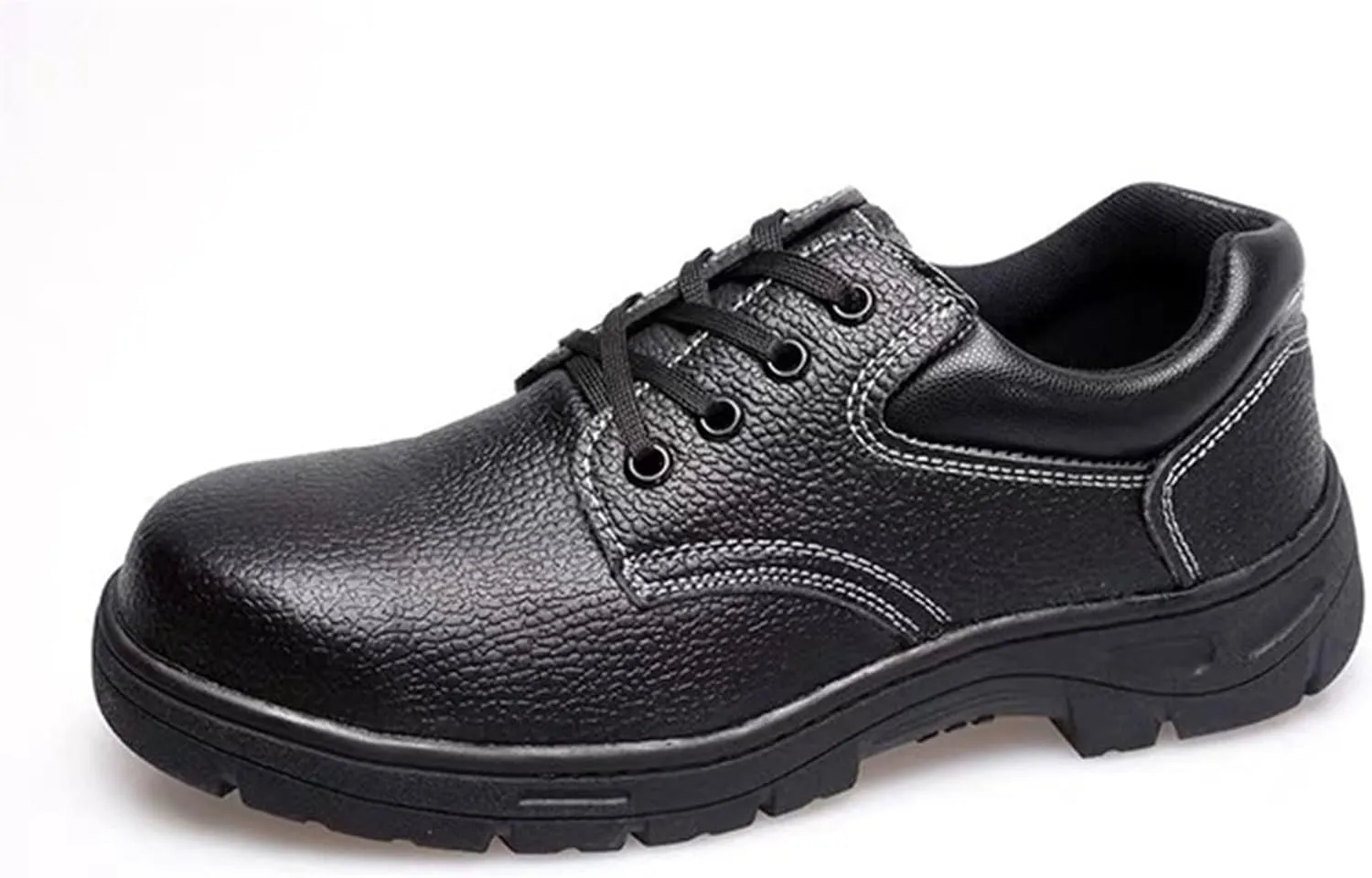 Safety Shoes Men Womens Steel Toe Cap Trainers Mens Womens Lightweight Breathable Safety Industrial Work Sneaker Anti-Smashing Anti-Puncture (Color : Black, Size : 6.5 US)