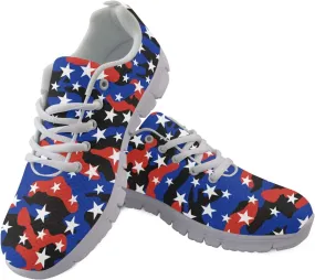 Wanyint Halloween Bat Print Women Sneakers Running Footwear Lace Up Trainers Sports Shoes