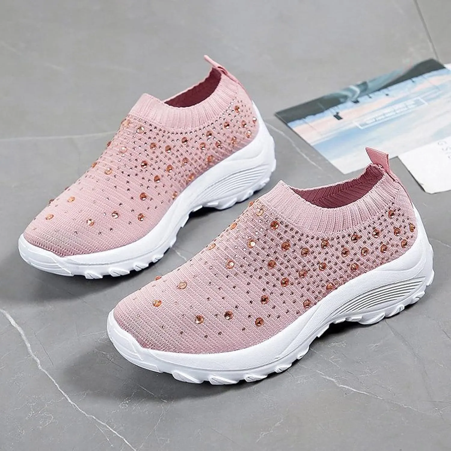 White Sneakers for Women Zapatos De Mujer De Vestir Comodos Walking Shoes for Women 2023 Plantar Fasciitis Work Shoes Women Non Slip Women Lightweight Walking Shoes 7.5